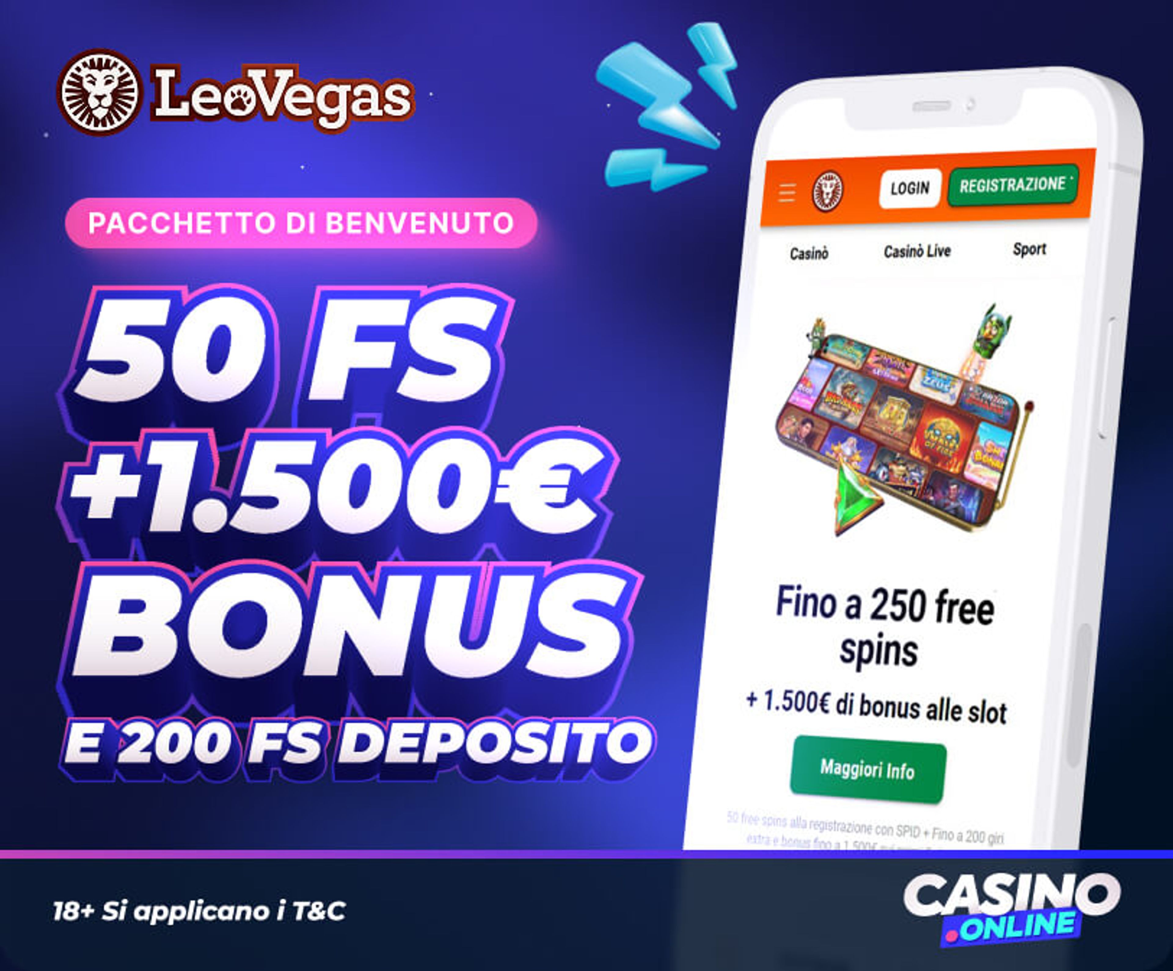 LeoVegas Casino Pacchetto di benvenuto